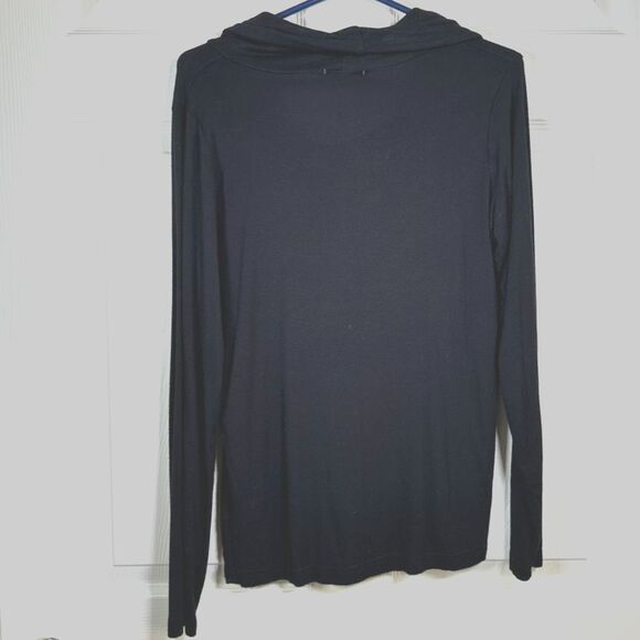 Joseph A. Long Sleeve Black Scoop Neck Shirt - Small - Picture 1 of 3